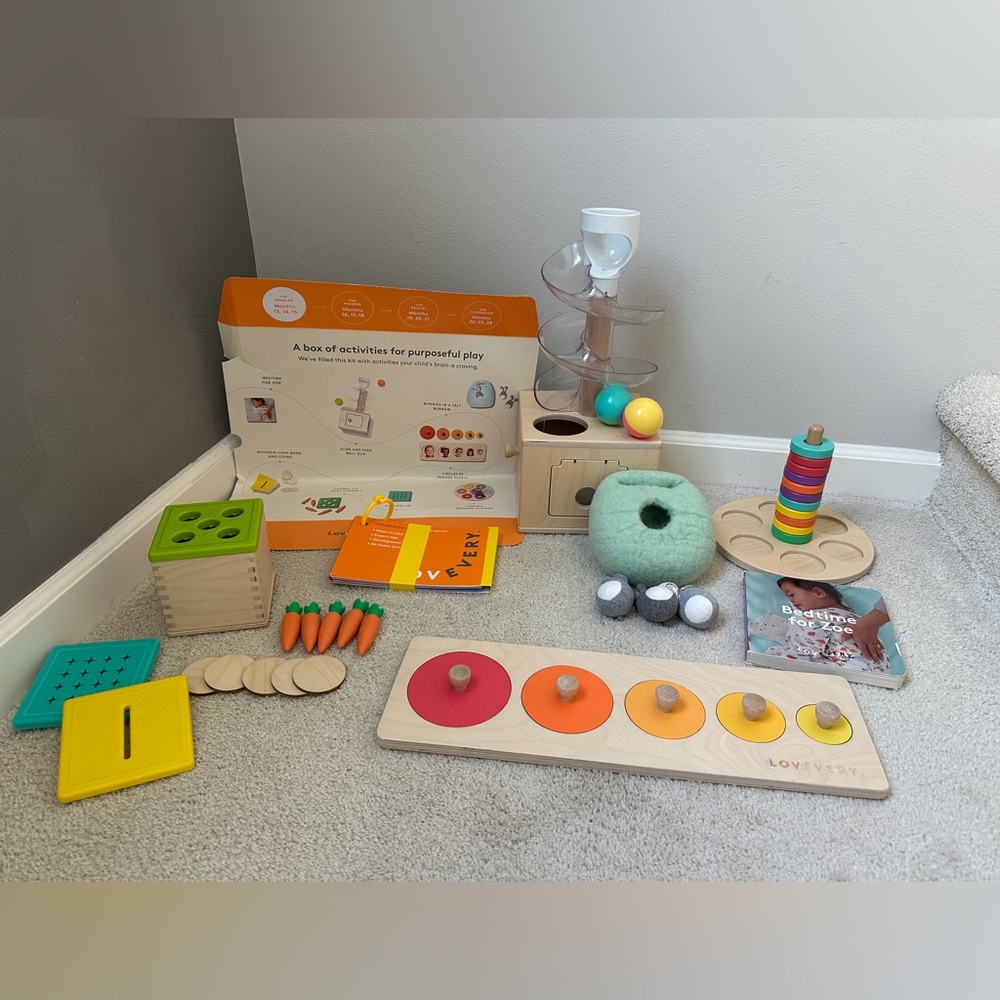 Lovevery The Babbler Wooden Learning Play Set Months 13-15